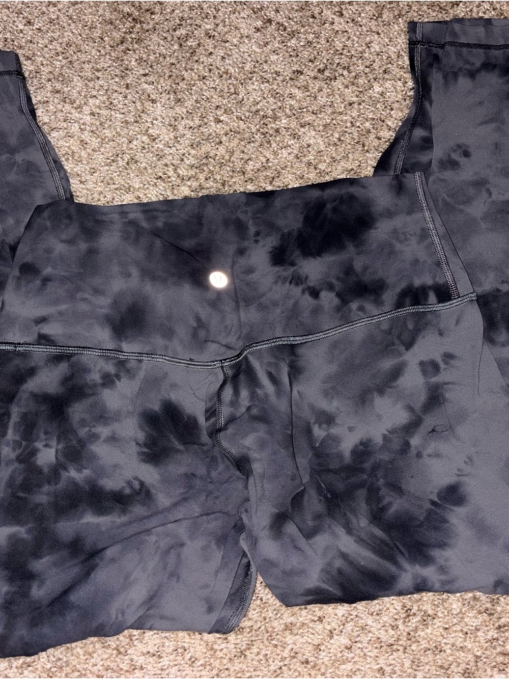 lululemon athletica Black Tie-Dye Leggings
